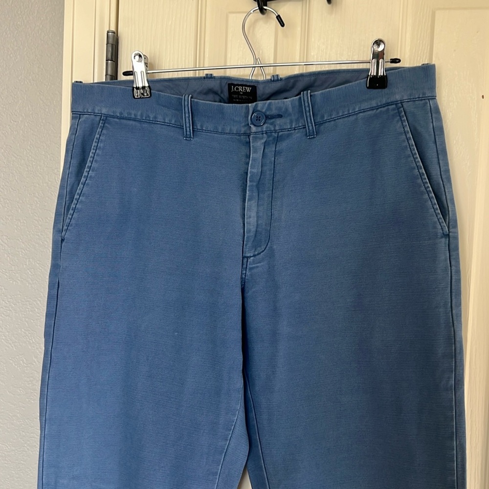 Blue straight fit pants